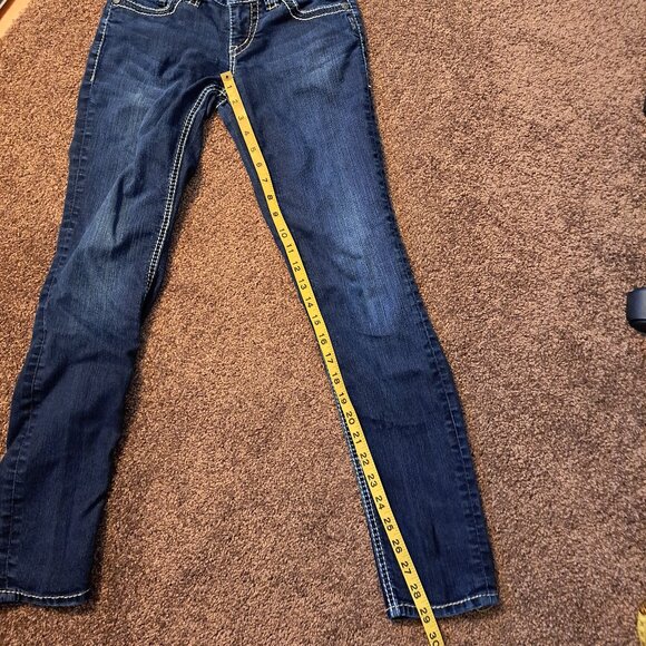 Silver Suki Skinny Flap Pocket Jeans With Embroidery - Picture 9 of 9